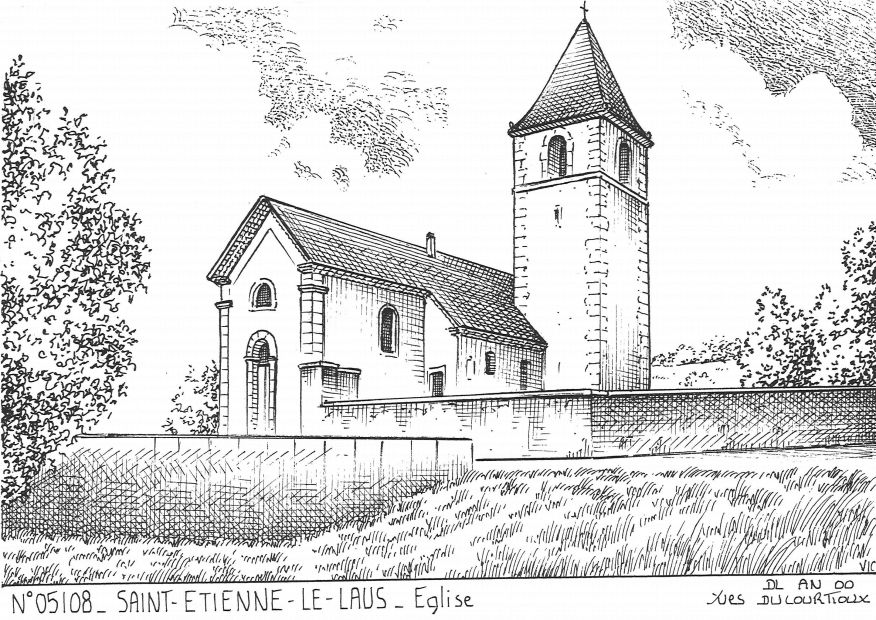 N 05108 - ST ETIENNE LE LAUS - église